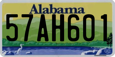 AL license plate 57AH601