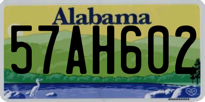 AL license plate 57AH602