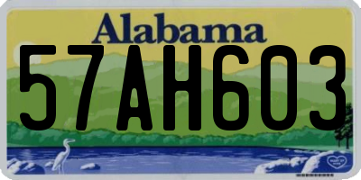 AL license plate 57AH603