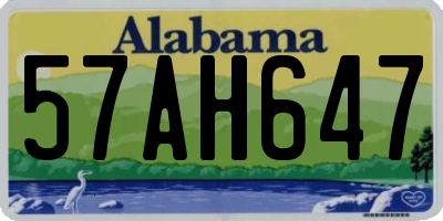 AL license plate 57AH647