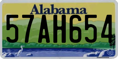 AL license plate 57AH654
