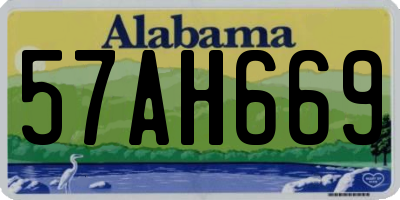 AL license plate 57AH669