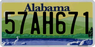 AL license plate 57AH671