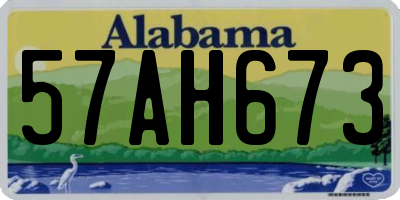 AL license plate 57AH673