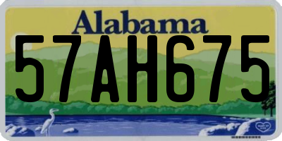 AL license plate 57AH675