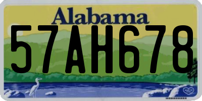 AL license plate 57AH678