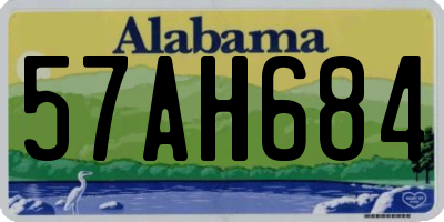 AL license plate 57AH684