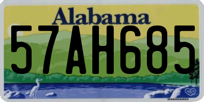 AL license plate 57AH685