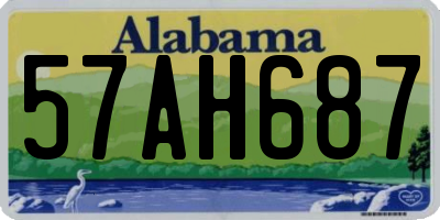 AL license plate 57AH687