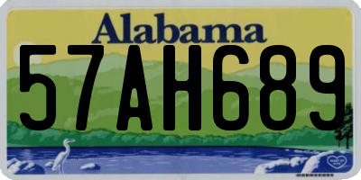 AL license plate 57AH689