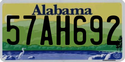 AL license plate 57AH692