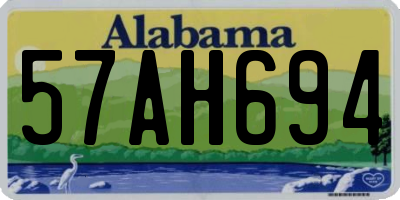 AL license plate 57AH694