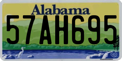 AL license plate 57AH695