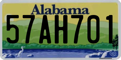 AL license plate 57AH701