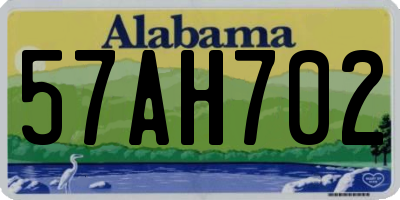 AL license plate 57AH702