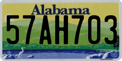 AL license plate 57AH703