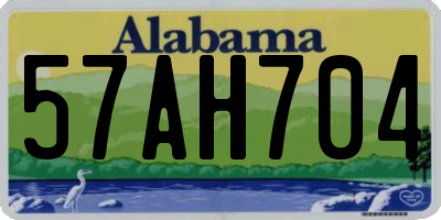 AL license plate 57AH704