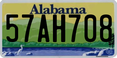 AL license plate 57AH708
