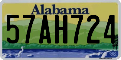 AL license plate 57AH724