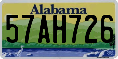 AL license plate 57AH726