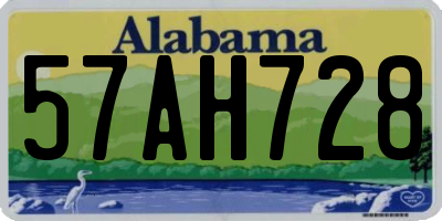 AL license plate 57AH728