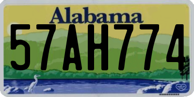 AL license plate 57AH774