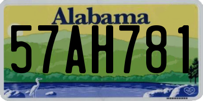 AL license plate 57AH781