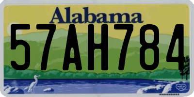 AL license plate 57AH784