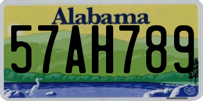 AL license plate 57AH789