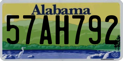 AL license plate 57AH792