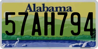 AL license plate 57AH794