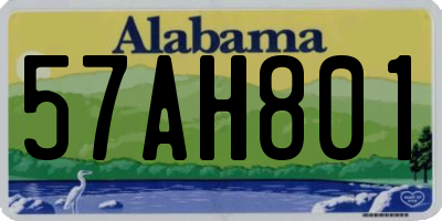 AL license plate 57AH801