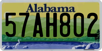 AL license plate 57AH802