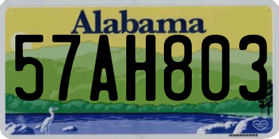 AL license plate 57AH803