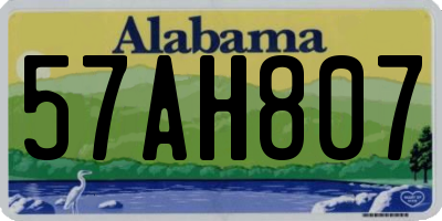 AL license plate 57AH807