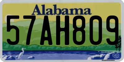 AL license plate 57AH809