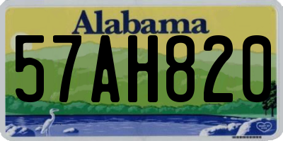 AL license plate 57AH820