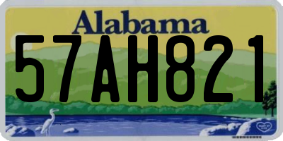AL license plate 57AH821