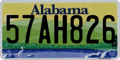 AL license plate 57AH826