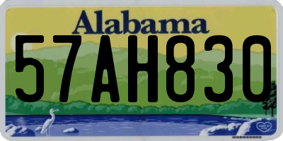 AL license plate 57AH830
