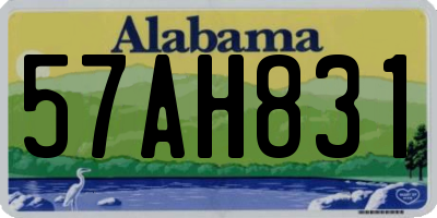 AL license plate 57AH831