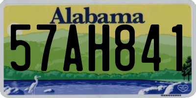 AL license plate 57AH841