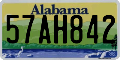 AL license plate 57AH842