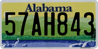 AL license plate 57AH843