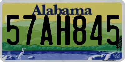 AL license plate 57AH845