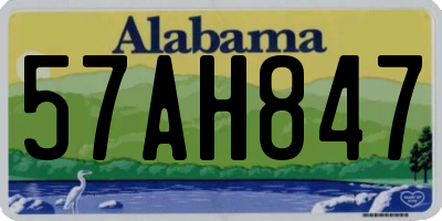 AL license plate 57AH847