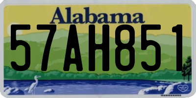 AL license plate 57AH851