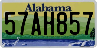 AL license plate 57AH857