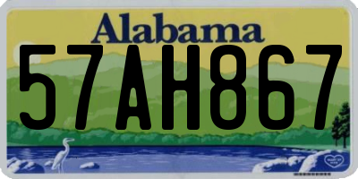 AL license plate 57AH867