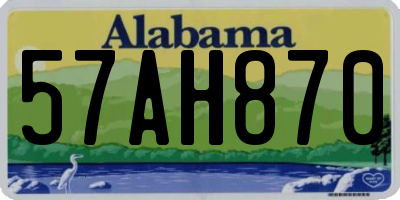 AL license plate 57AH870
